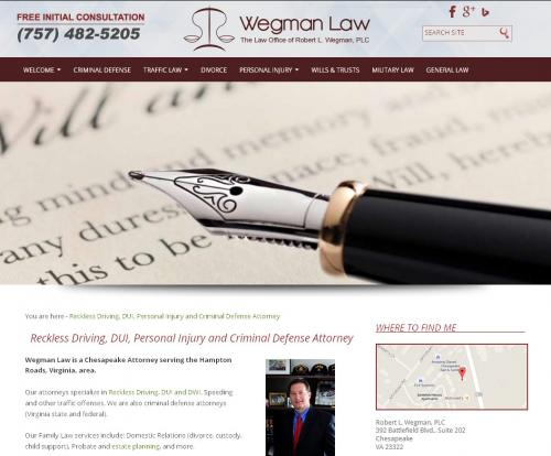 Website Design for: Wegman Law