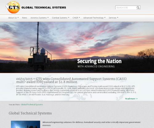 Website Design for: Global Technical Systems - CSfC Microsite