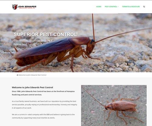 Website Design for: John Edwards Pest Control