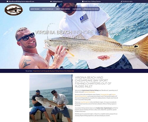 Website Design for: Bloodhound Fishing Charters