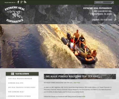 Website Design for: Extreme Seal Experience